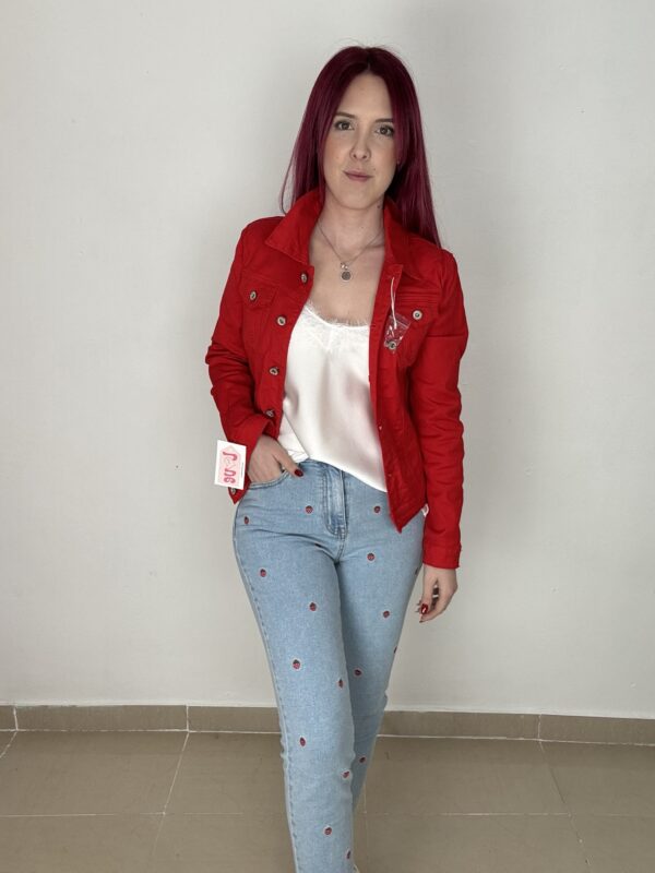 Chaqueta Vaquera Roja - Imagen 2