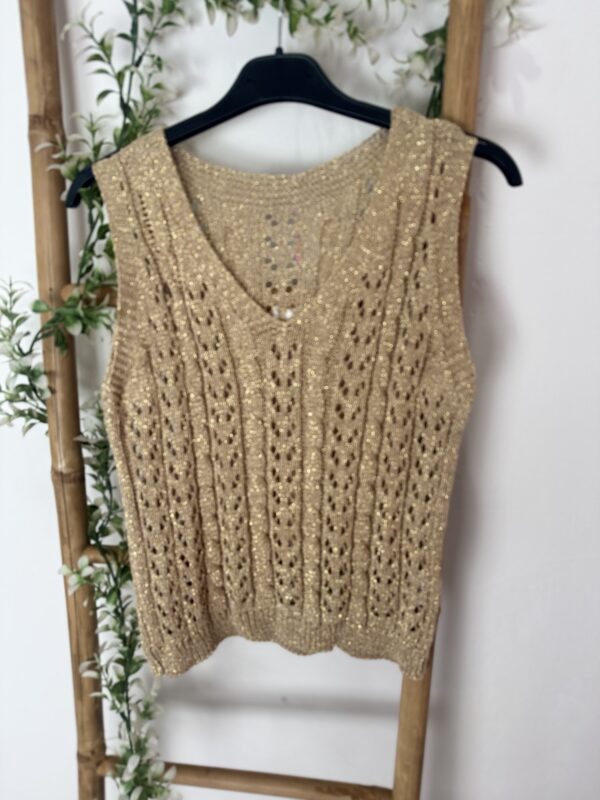 Top Brocado Dorado - Imagen 2