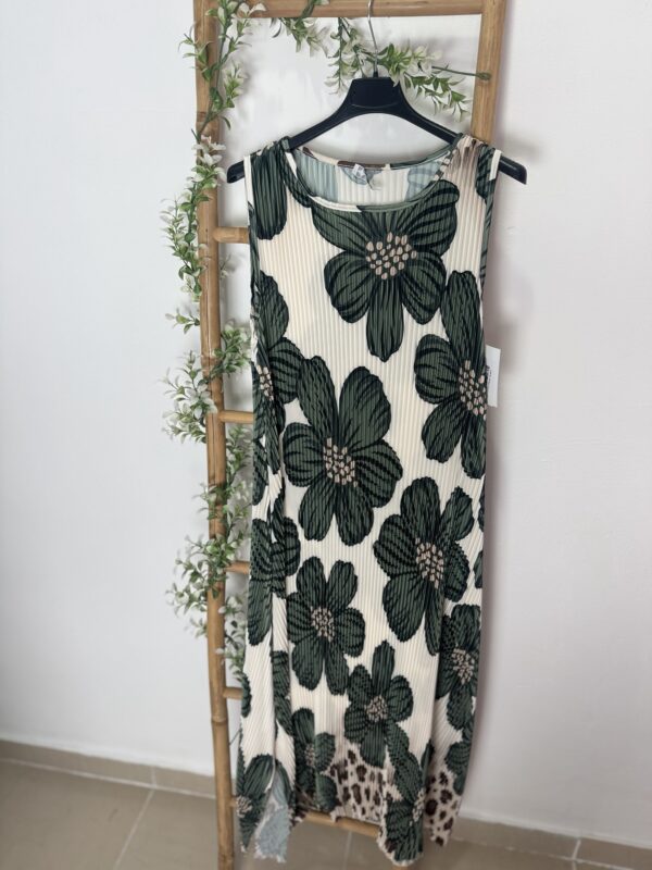 Vestido Plisado Flor - Imagen 3