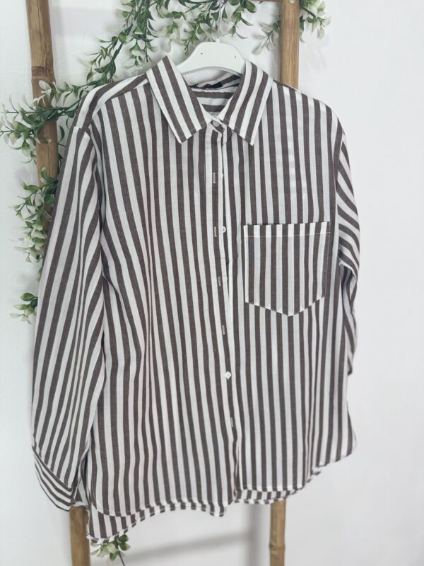 Camisa Listas Chocolate
